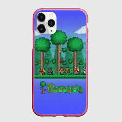 Чехол iPhone 11 Pro матовый Лесок из Террарии, цвет: 3D-малиновый