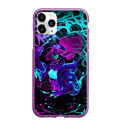 Чехол iPhone 11 Pro матовый KDA NEON GRAFFITI LEAGUE OF LEGENDS, цвет: 3D-фиолетовый