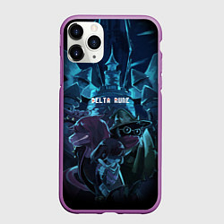 Чехол iPhone 11 Pro матовый DELTARUNE ART БАШНЯ, цвет: 3D-фиолетовый