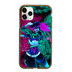 Чехол iPhone 11 Pro матовый KDA NEON DRAGONS LEAGUE OF LEGENDS НЕОНОВЫЕ ДРАКОН, цвет: 3D-коричневый