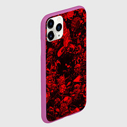 Чехол iPhone 11 Pro матовый DOTA 2 HEROES RED PATTERN ДОТА 2, цвет: 3D-фиолетовый — фото 2