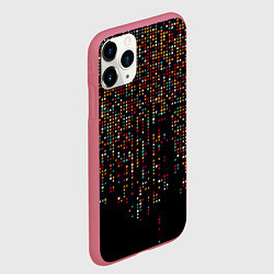 Чехол iPhone 11 Pro матовый Цветные точки, цвет: 3D-малиновый — фото 2