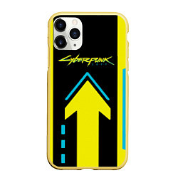 Чехол iPhone 11 Pro матовый Cyberpunk 2077 киберпанк, цвет: 3D-желтый