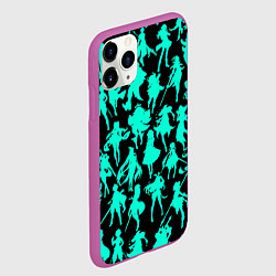 Чехол iPhone 11 Pro матовый НЕОНОВЫЕ ГЕРОИ ГЕНШИН ИМПАКТ, цвет: 3D-фиолетовый — фото 2