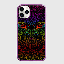 Чехол iPhone 11 Pro матовый МАГИЧЕСКАЯ РУНА, ДЕЛЬТА РУНА DELTARUNE, цвет: 3D-фиолетовый