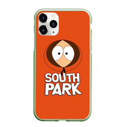 Чехол iPhone 11 Pro матовый Южный парк Кенни South Park, цвет: 3D-салатовый