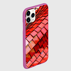 Чехол iPhone 11 Pro матовый Красная спартаковская чешуя, цвет: 3D-фиолетовый — фото 2