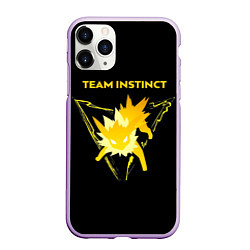 Чехол iPhone 11 Pro матовый Team Instinct - Pokemon GO, цвет: 3D-сиреневый