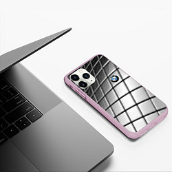 Чехол iPhone 11 Pro матовый BMW pattern 2022, цвет: 3D-розовый — фото 2