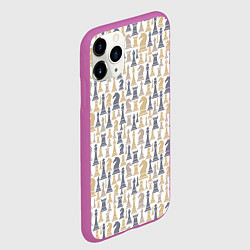 Чехол iPhone 11 Pro матовый Шахматы фигуры, цвет: 3D-фиолетовый — фото 2