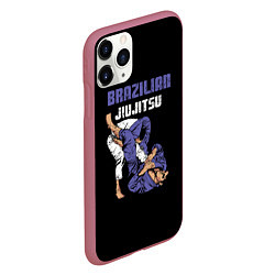 Чехол iPhone 11 Pro матовый BRAZILIAN JIU JITSU - BJJ, цвет: 3D-малиновый — фото 2