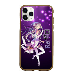 Чехол iPhone 11 Pro матовый Re: Zero Эмилия, цвет: 3D-коричневый