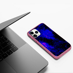 Чехол iPhone 11 Pro матовый Purple Tie-Dye, цвет: 3D-малиновый — фото 2