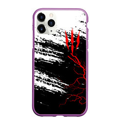 Чехол iPhone 11 Pro матовый The Witcher - Когти, цвет: 3D-фиолетовый