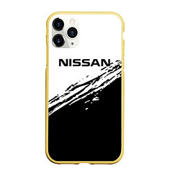 Чехол iPhone 11 Pro матовый Nissan ниссан, цвет: 3D-желтый