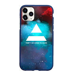 Чехол iPhone 11 Pro матовый 30 Seconds to Mars: Звездное небо, цвет: 3D-тёмно-синий