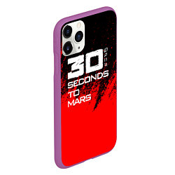 Чехол iPhone 11 Pro матовый 30 Seconds to Mars: Брызги, цвет: 3D-фиолетовый — фото 2