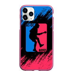 Чехол iPhone 11 Pro матовый ACDC Logo, цвет: 3D-малиновый