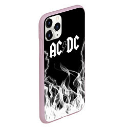 Чехол iPhone 11 Pro матовый ACDC Fire, цвет: 3D-розовый — фото 2