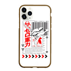 Чехол iPhone 11 Pro матовый Neon Genesis Evangelion - Модуль 01, цвет: 3D-коричневый