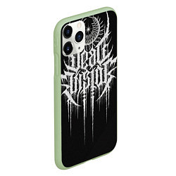 Чехол iPhone 11 Pro матовый DEAD INSIDE, Сороконожка, цвет: 3D-салатовый — фото 2