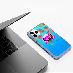 Чехол iPhone 11 Pro матовый 6IX9INE tropical, цвет: 3D-светло-сиреневый — фото 2