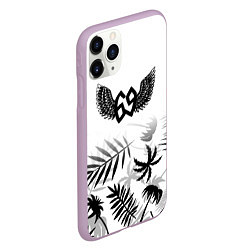 Чехол iPhone 11 Pro матовый 6IX9INE - Tropical 69, цвет: 3D-сиреневый — фото 2
