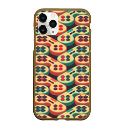 Чехол iPhone 11 Pro матовый Gamepads, цвет: 3D-коричневый