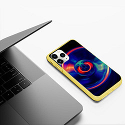 Чехол iPhone 11 Pro матовый Сверхновая сингулярность, цвет: 3D-желтый — фото 2