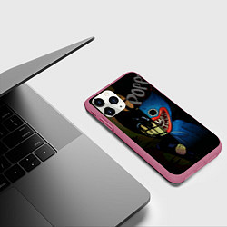 Чехол iPhone 11 Pro матовый POPPY PLAYTIME BENDY AND THE INK MACHINE, цвет: 3D-малиновый — фото 2