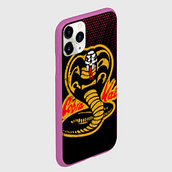 Чехол iPhone 11 Pro матовый Кобра кай с узором, цвет: 3D-фиолетовый — фото 2