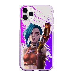 Чехол iPhone 11 Pro матовый ДЕРЗКАЯ ДЖИНКС Arcane League Of Legends, цвет: 3D-сиреневый