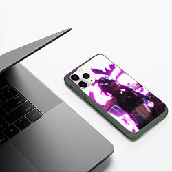 Чехол iPhone 11 Pro матовый Arcane League Of Legends JINX NEON, цвет: 3D-темно-зеленый — фото 2