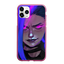 Чехол iPhone 11 Pro матовый League Of Legends Arcane ДЖИНКС Jinx Powder, цвет: 3D-малиновый