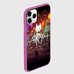 Чехол iPhone 11 Pro матовый Stray: Poster, цвет: 3D-фиолетовый — фото 2