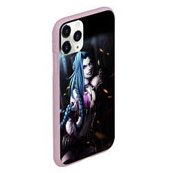 Чехол iPhone 11 Pro матовый Arcane Jinx - League Of Legends, цвет: 3D-розовый — фото 2