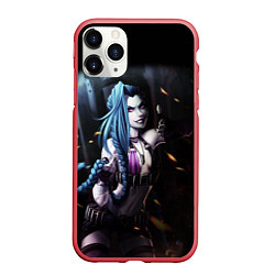 Чехол iPhone 11 Pro матовый Arcane Jinx - League Of Legends, цвет: 3D-красный