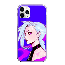 Чехол iPhone 11 Pro матовый League Of Legends Jinx неон, цвет: 3D-светло-сиреневый