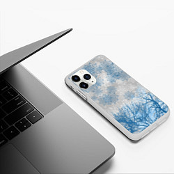 Чехол iPhone 11 Pro матовый Коллекция Зимняя сказка Зимний пейзаж T-1-2, цвет: 3D-белый — фото 2