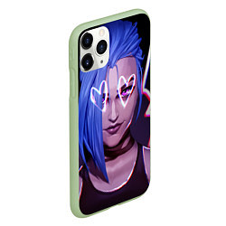 Чехол iPhone 11 Pro матовый Arcane League Of Legends Джинкс, цвет: 3D-салатовый — фото 2