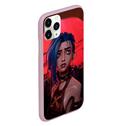 Чехол iPhone 11 Pro матовый Закат - League Of Legends Джинкс, цвет: 3D-розовый — фото 2