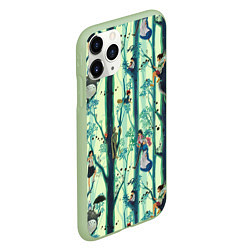 Чехол iPhone 11 Pro матовый Ghibli All, цвет: 3D-салатовый — фото 2