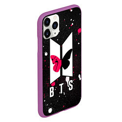 Чехол iPhone 11 Pro матовый BTS Бабочка, цвет: 3D-фиолетовый — фото 2