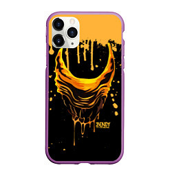 Чехол iPhone 11 Pro матовый Bendy and the Ink Machine Бэнди чудовище, цвет: 3D-фиолетовый