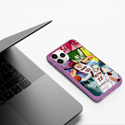 Чехол iPhone 11 Pro матовый Kuroko no Basuke Баскетбол Куроко, цвет: 3D-фиолетовый — фото 2