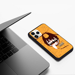 Чехол iPhone 11 Pro матовый Bendy And The Ink Machine гранж, цвет: 3D-черный — фото 2