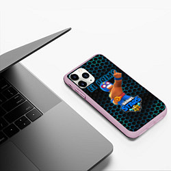 Чехол iPhone 11 Pro матовый Эль Примо, BRAWL STARS соты, цвет: 3D-розовый — фото 2