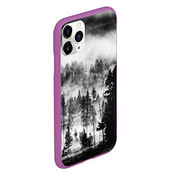Чехол iPhone 11 Pro матовый ТУМАННЫЙ ЛЕС - ТЕМНЫЙ ЛЕС, цвет: 3D-фиолетовый — фото 2
