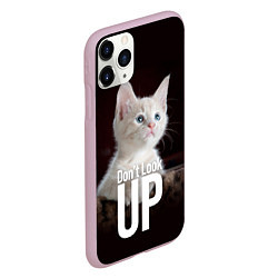 Чехол iPhone 11 Pro матовый Kitten, dont look up!, цвет: 3D-розовый — фото 2