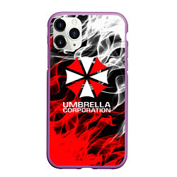 Чехол iPhone 11 Pro матовый Umbrella Corporation Fire, цвет: 3D-фиолетовый